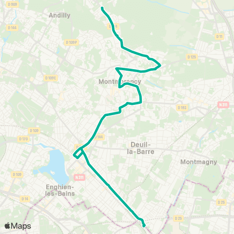 Île-de-France Mobilités Gare d'Épinay - Villetaneuse <> La Chênée map