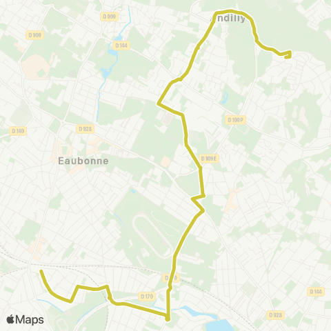Île-de-France Mobilités Parc des Sources <> Gare d'Ermont - Eaubonne map