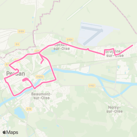 Île-de-France Mobilités ZAE Chemin Vert <> Rue de Boran map