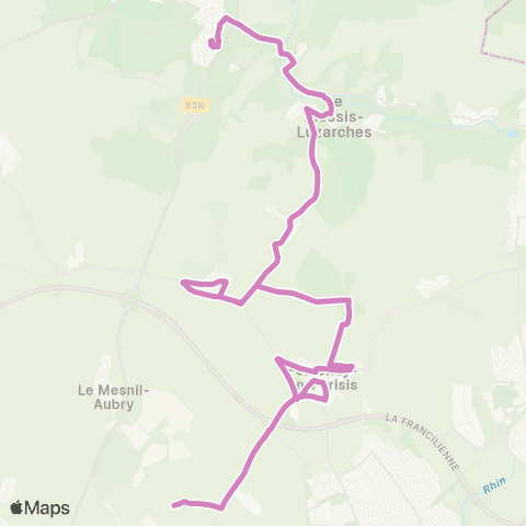 Île-de-France Mobilités Collège A. de Noailles - Lycée G. de Nerval <> Blancs Manteaux map