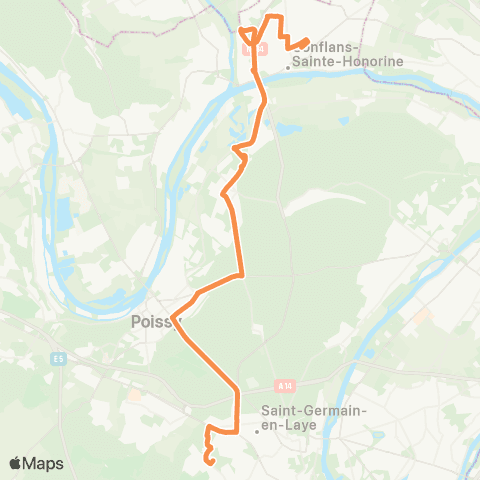 Île-de-France Mobilités Nicot / École Notre-Dame <> Les Chênes map