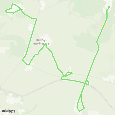 Île-de-France Mobilités Collège A. de Noailles - Lycée G. de Nerval <> Les Fontenelles map