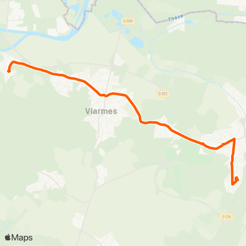 Île-de-France Mobilités Collège A. de Noailles - Lycée G. de Nerval <> Étang map