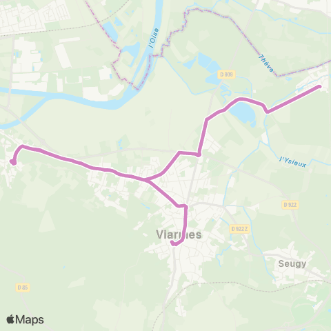 Île-de-France Mobilités Collège Blaise Pascal <> Baillon map