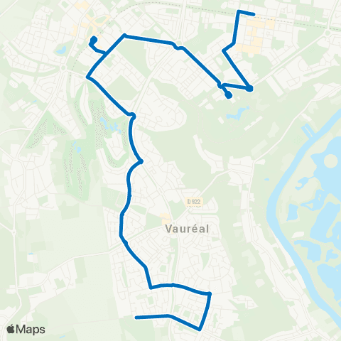 Île-de-France Mobilités Cergy Saint-Christophe RER <> La Siaule map