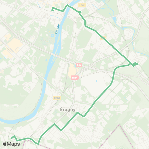 Île-de-France Mobilités Gare de Pontoise <> Gare de Neuville - Uni map