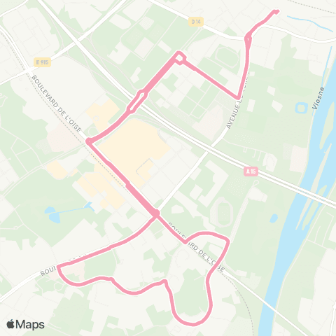 Île-de-France Mobilités Pontoise Gare <> Pontoise Gare map