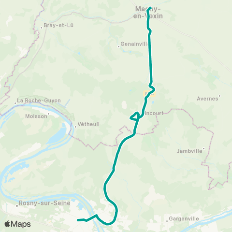 Île-de-France Mobilités Gare rout. Mantes-la-Jolie - Quai 9 <> Gare rout. map