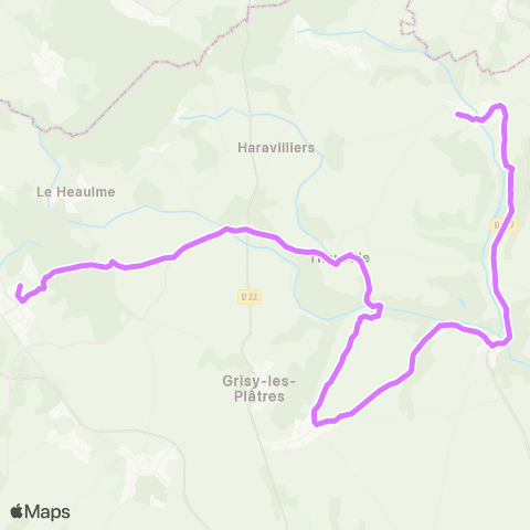 Île-de-France Mobilités Myosotis <> Collège les Hautiers map