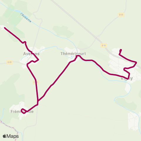 Île-de-France Mobilités Collège <> Saillancourt map