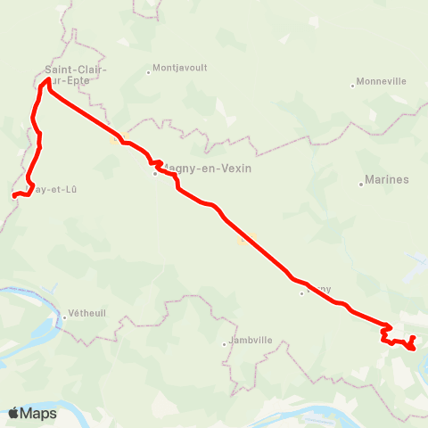 Île-de-France Mobilités Gare de Cergy St-Christophe <> Pl. du 19 mars 1962 map