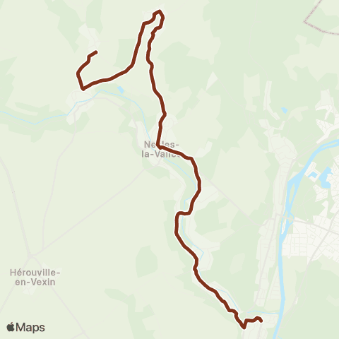 Île-de-France Mobilités Gare de Valmondois <> Mairie map