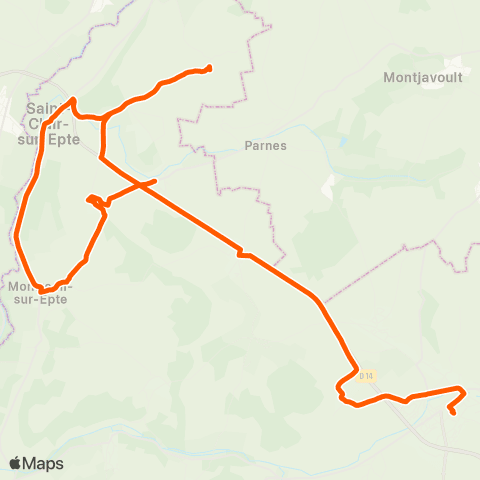 Île-de-France Mobilités Gare Routière <> Clos Minet map