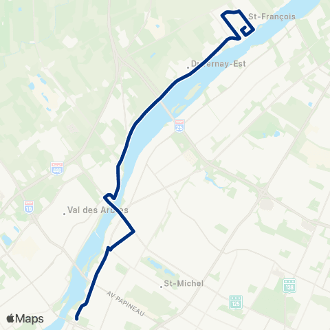 STL Saint-François – Métro Henri-Bourassa map