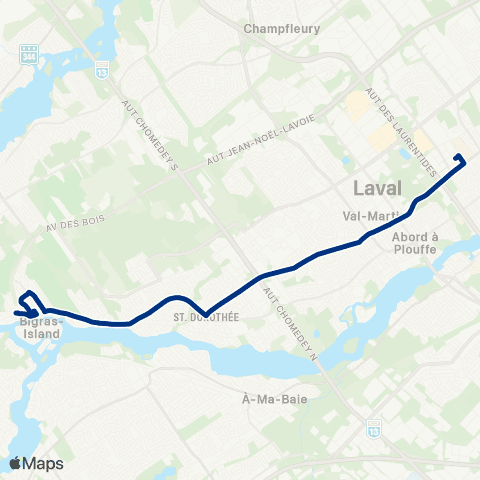 STL Métro Montmorency – Gare Sainte-Dorothée map