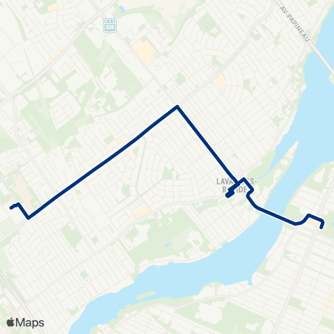 STL Métro Henri-Bourassa – Métro Montmorency map