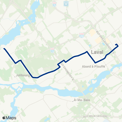 STL Laval-Ouest – Métro Montmorency map