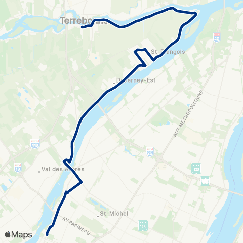 STL Saint-François – Métro Henri-Bourassa map