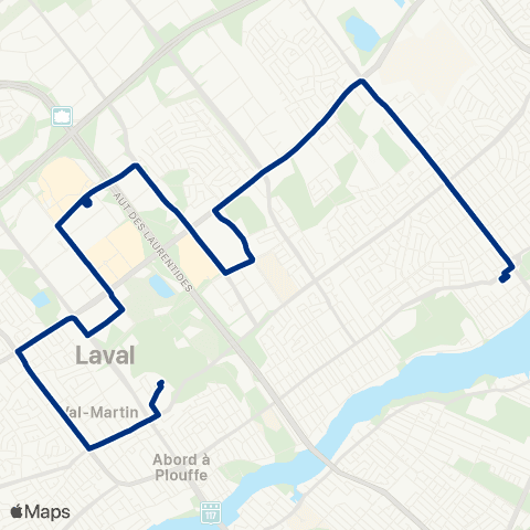 STL Métro Cartier – Chomedey map