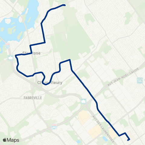 STL Gare Sainte-Rose – Métro Montmorency map