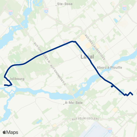 STL Sainte-Dorothée – Métro Côte-Vertu map