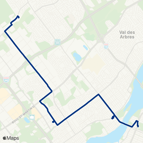 STL Gare Vimont – Métro Henri-Bourassa map