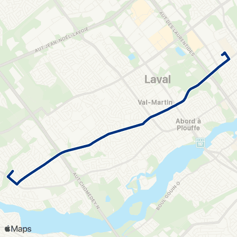 STL Métro Montmorency map