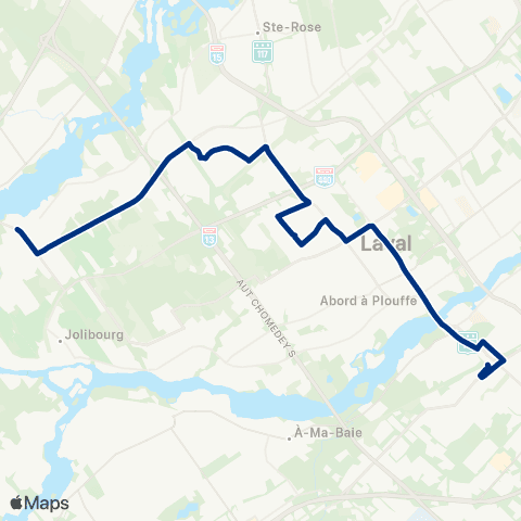 STL Laval-Ouest map