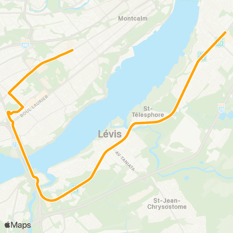 STLévis Lévis centre / Cégep Garneau map