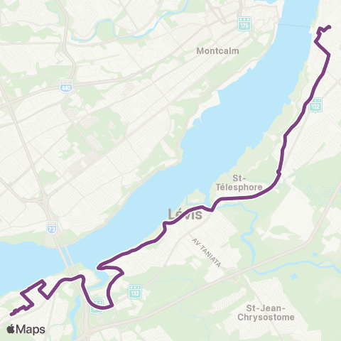 STLévis Saint-Romuald / UQAR - Lévis centre map