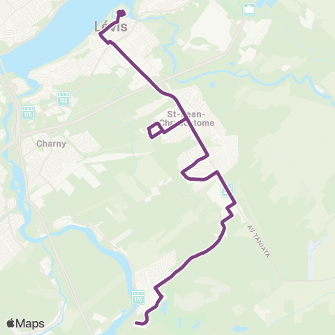 STLévis Saint-Jean-Chrysostome / Juvénat map