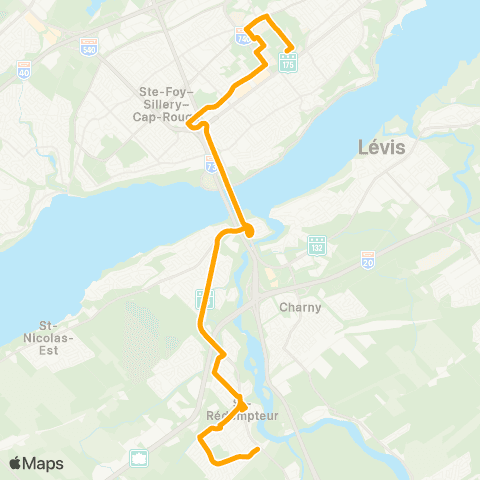 STLévis St-Rédempteur / Sainte-Foy Centre map