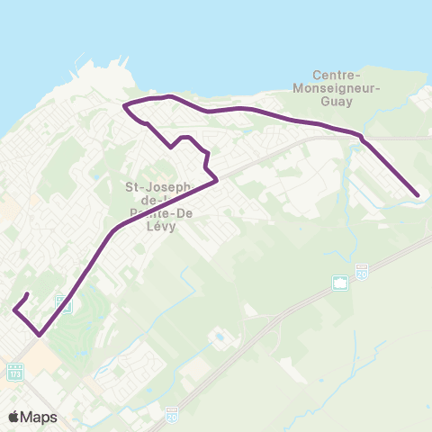STLévis Pointe-Lévy / Pointe de la Martinière map