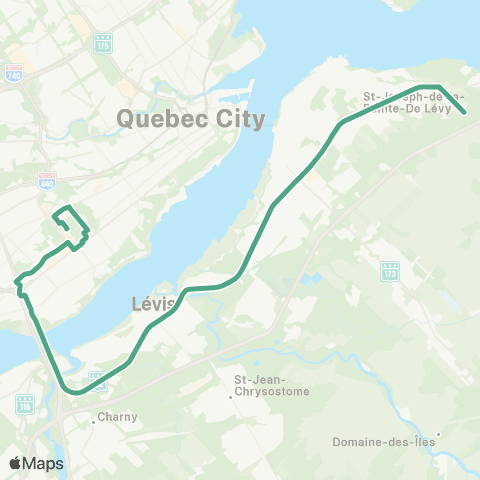 STLévis Lauzon - Sainte-Foy Centre map