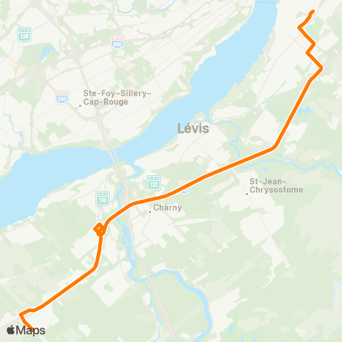 STLévis Saint-Nicolas - Lévis centre map
