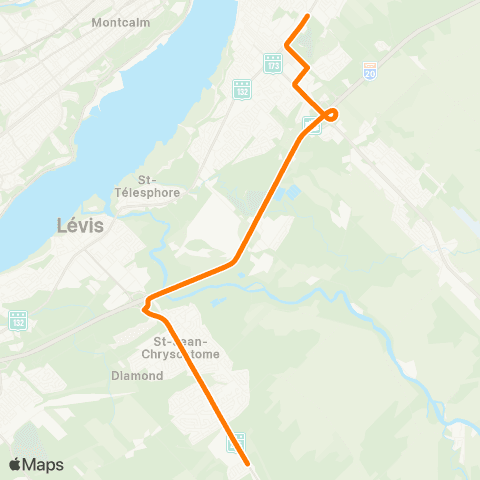 STLévis Lévis centre - Saint-Jean-Chrysostome map