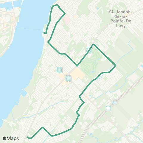 STLévis Saint-David – Lévis centre map
