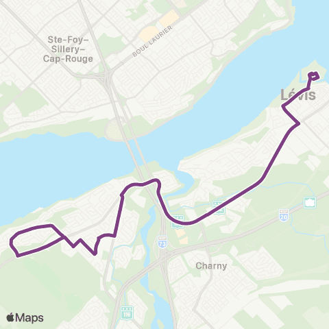 STLévis Collège de Lévis / Marcelle-Mallet - St-Nicolas - Bernières map