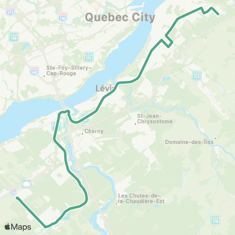 STLévis Saint-Étienne - Lévis map