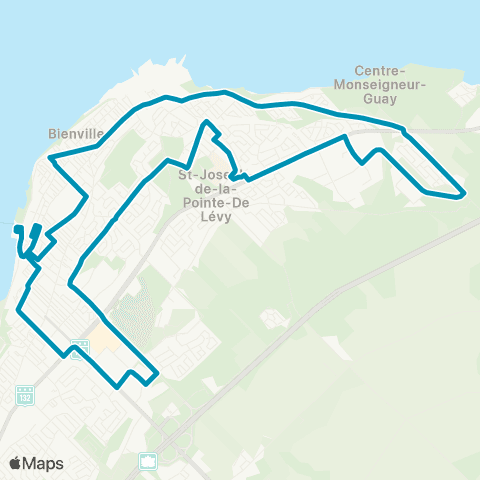 STLévis Lévis centre - Lauzon map