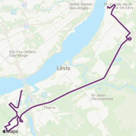 STLévis Collège de Lévis / Marcelle-Mallet - St-Nicolas / Presqu’Île map