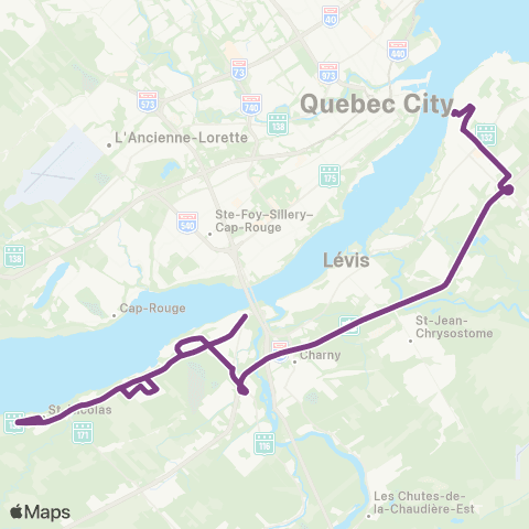 STLévis Collège de Lévis / Marcelle-Mallet - St-Nicolas - Village map