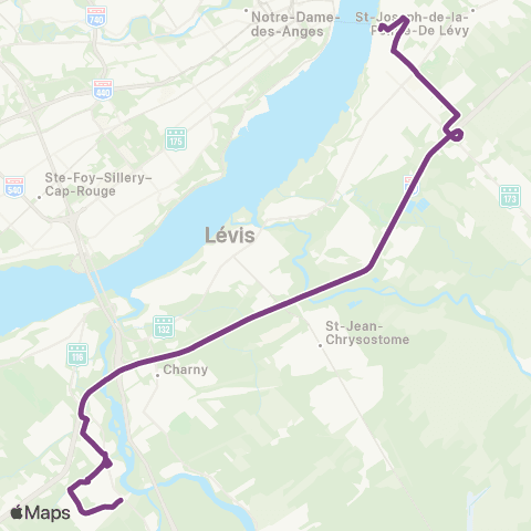 STLévis St-Rédempteur / Bernières E. - Juvénat Notre-Dame map