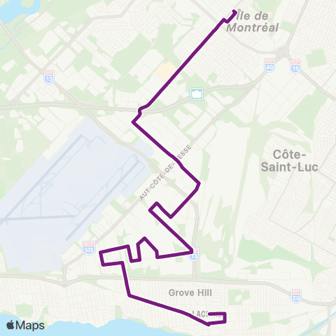 STM Parc-Industriel-Lachine map