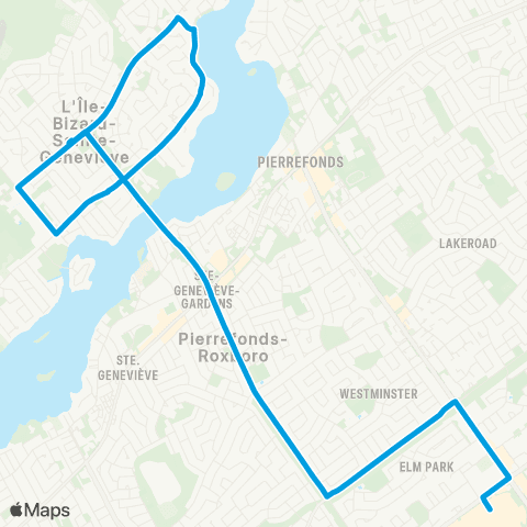 STM Jacques-Bizard map