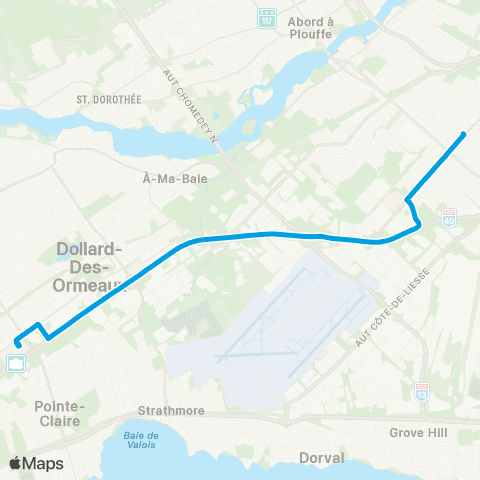 STM Transcanadienne map