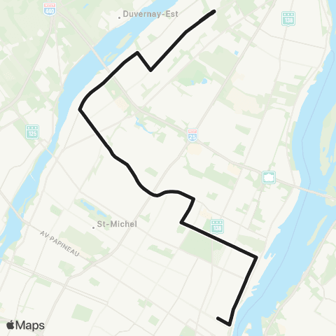 STM Lacordaire / Maurice-Duplessis map