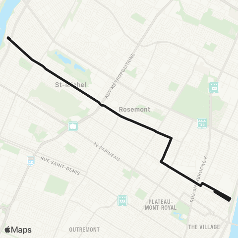 STM Saint-Michel map