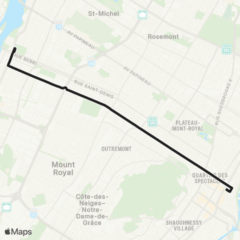 STM Boulevard Saint-Laurent map