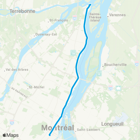STM Express Notre-Dame map